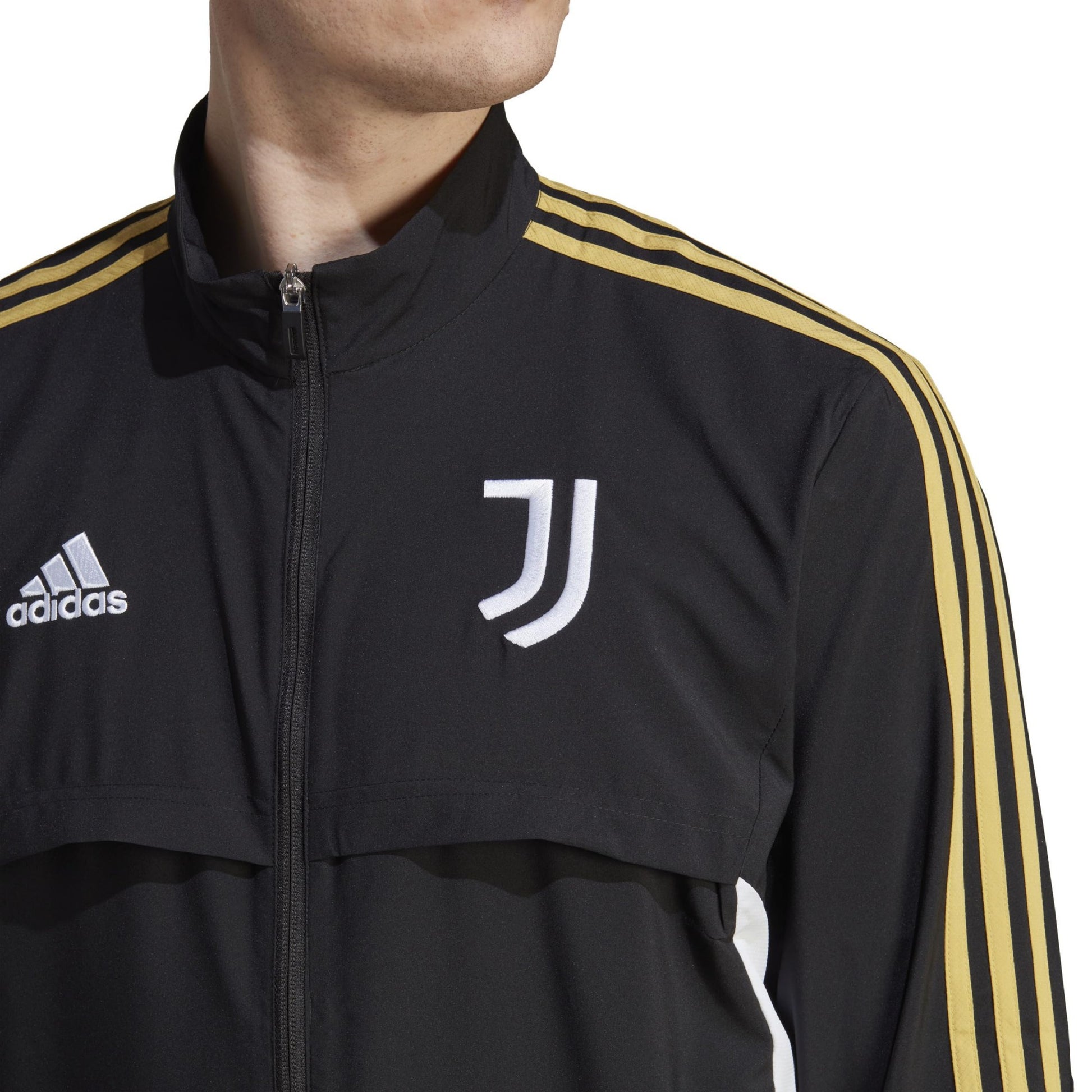Black - Side - Adidas Unisex Adult Pre-Match Juventus FC Jacket