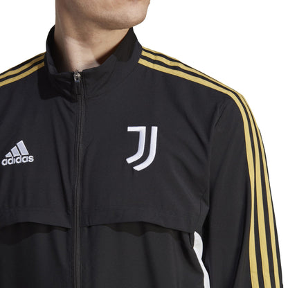 Black - Side - Adidas Unisex Adult Pre-Match Juventus FC Jacket