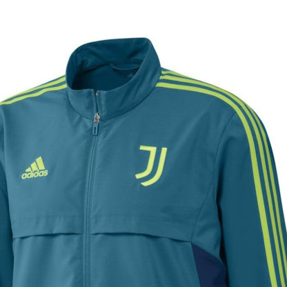 Teal - Side - Adidas Unisex Adult Pre-Match Juventus FC Jacket