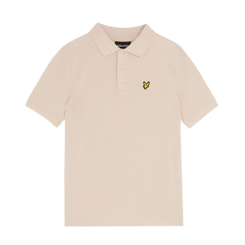 Beige - Front - Lyle & Scott Childrens-Kids Plain Polo Shirt