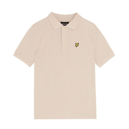 Beige - Front - Lyle & Scott Childrens-Kids Plain Polo Shirt