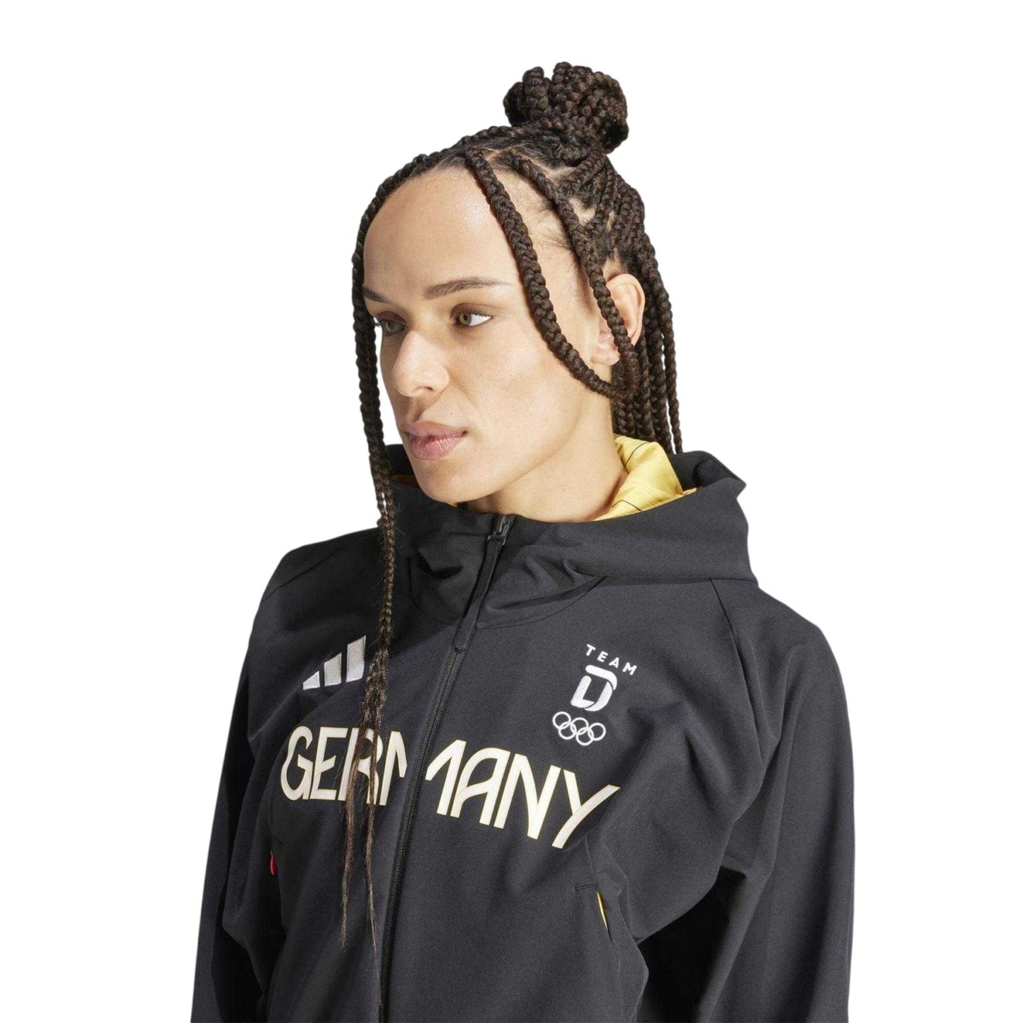 Black - Side - Adidas Womens-Ladies Germany Performance Training Jacket