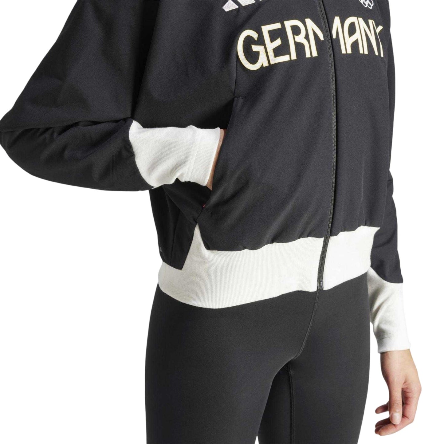 Black - Lifestyle - Adidas Womens-Ladies Germany Performance Training Jacket