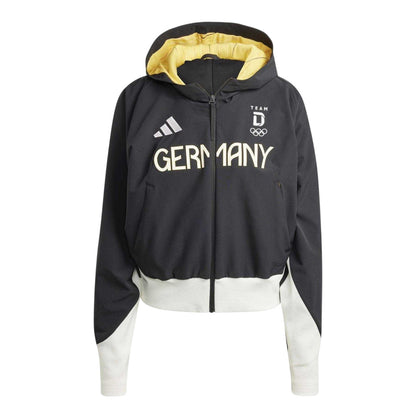 Black - Front - Adidas Womens-Ladies Germany Performance Training Jacket