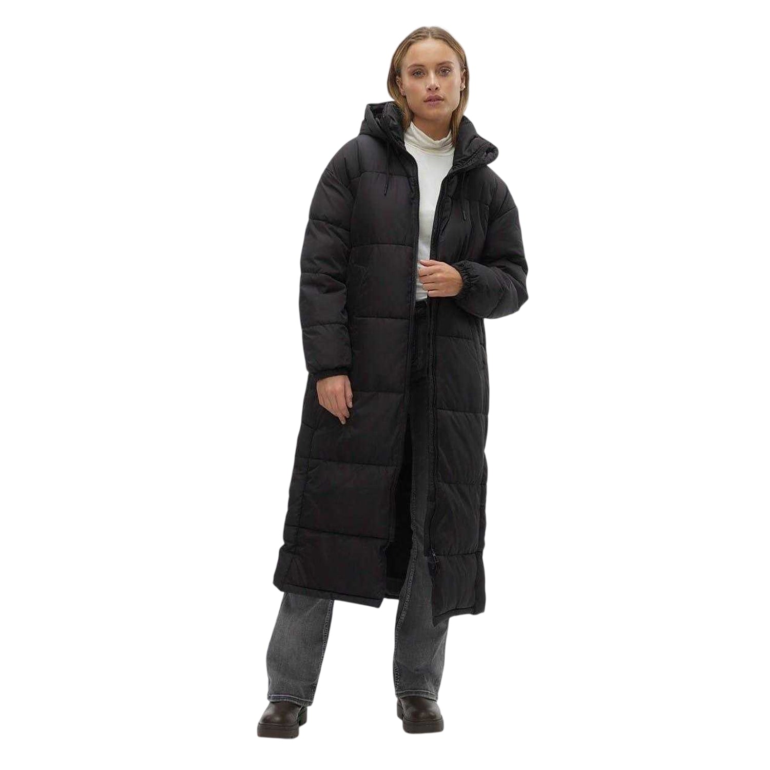 Black - Pack Shot - Vero Moda Womens-Ladies Quilted Puffer Jacket