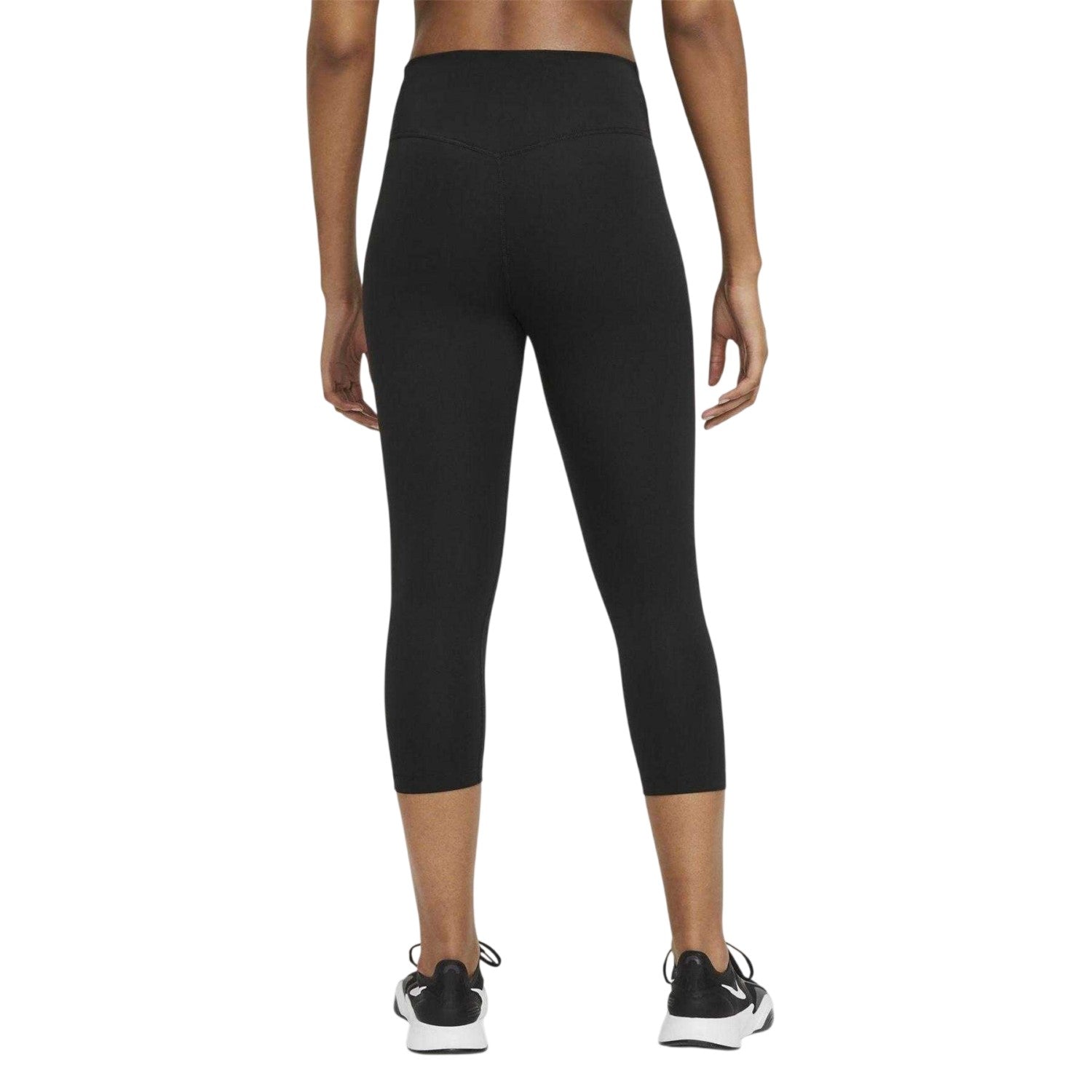 Black-White - Back - Nike Womens-Ladies Dri-FIT Cropped Leggings