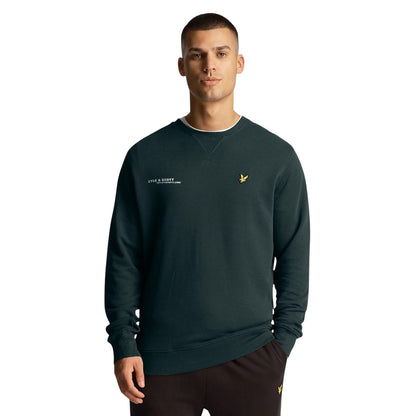 Green - Lifestyle - Lyle & Scott Mens Co-Ordinate Print Crew Neck Sweatshirt