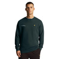 Green - Lifestyle - Lyle & Scott Mens Co-Ordinate Print Crew Neck Sweatshirt