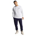 White - Pack Shot - Lyle & Scott Mens Co-Ordinate Print Crew Neck Sweatshirt