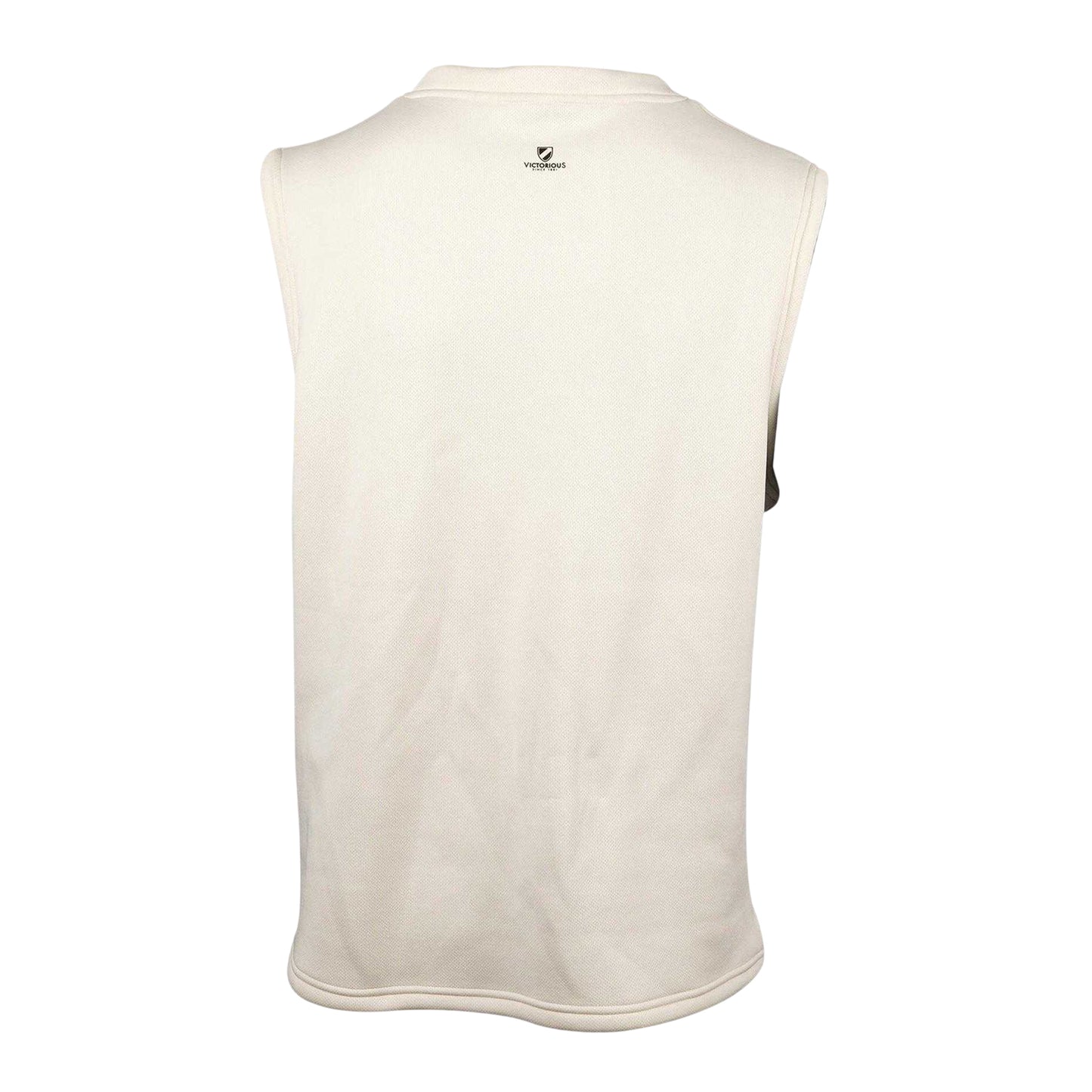 Cream - Back - Slazenger Mens Logo Sleeveless Sweater Vest