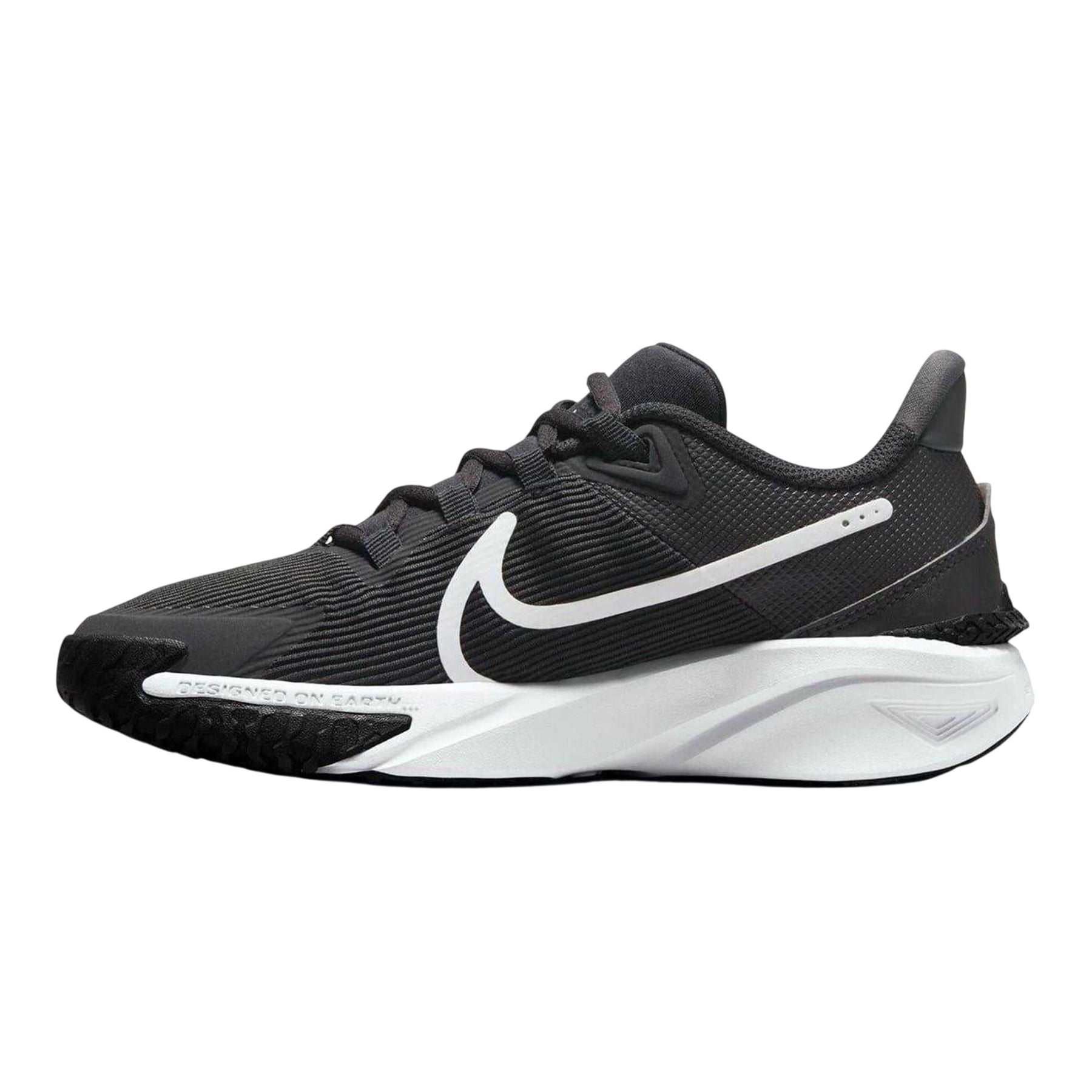 Black-White - Side - Nike Womens-Ladies Star Runner 4 Trainers