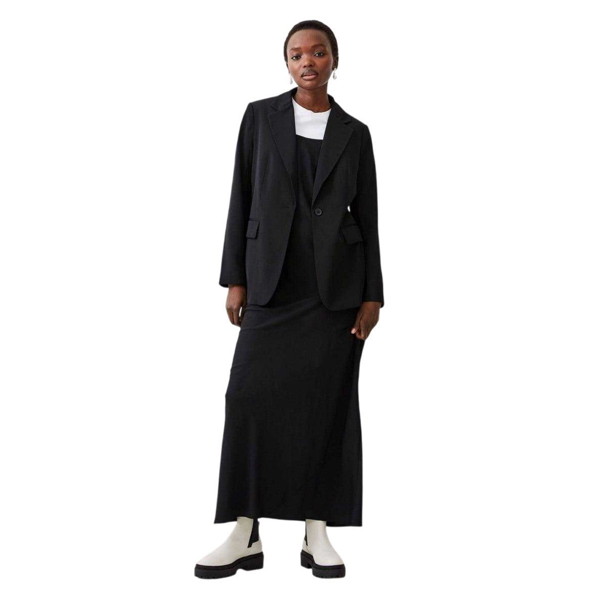 Blackout - Lifestyle - French Connection Womens-Ladies Flap Pocket Relaxed Fit Flared Blazer