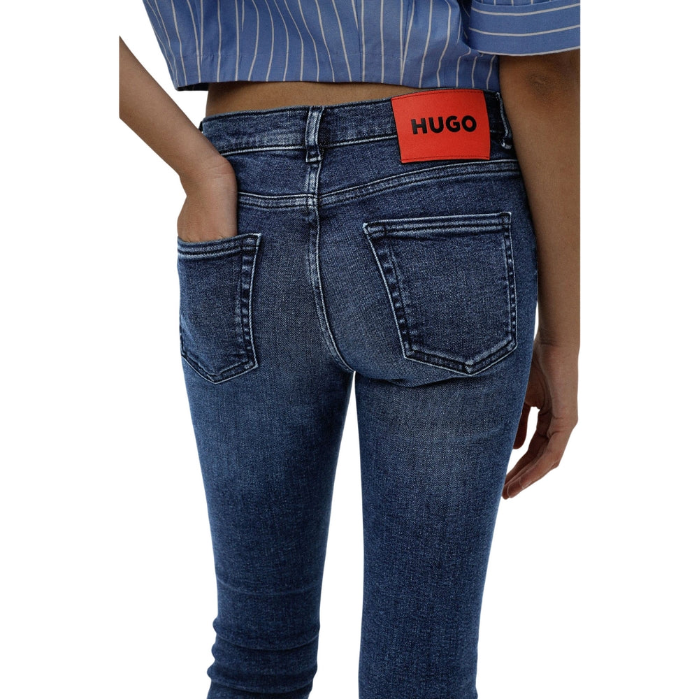 Blue - Side - Hugo Boss Womens-Ladies Charlie Skinny Jeans