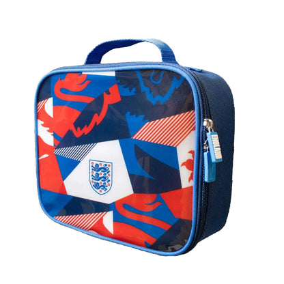 Blue - Side - England Polyester Crest Lunch Bag