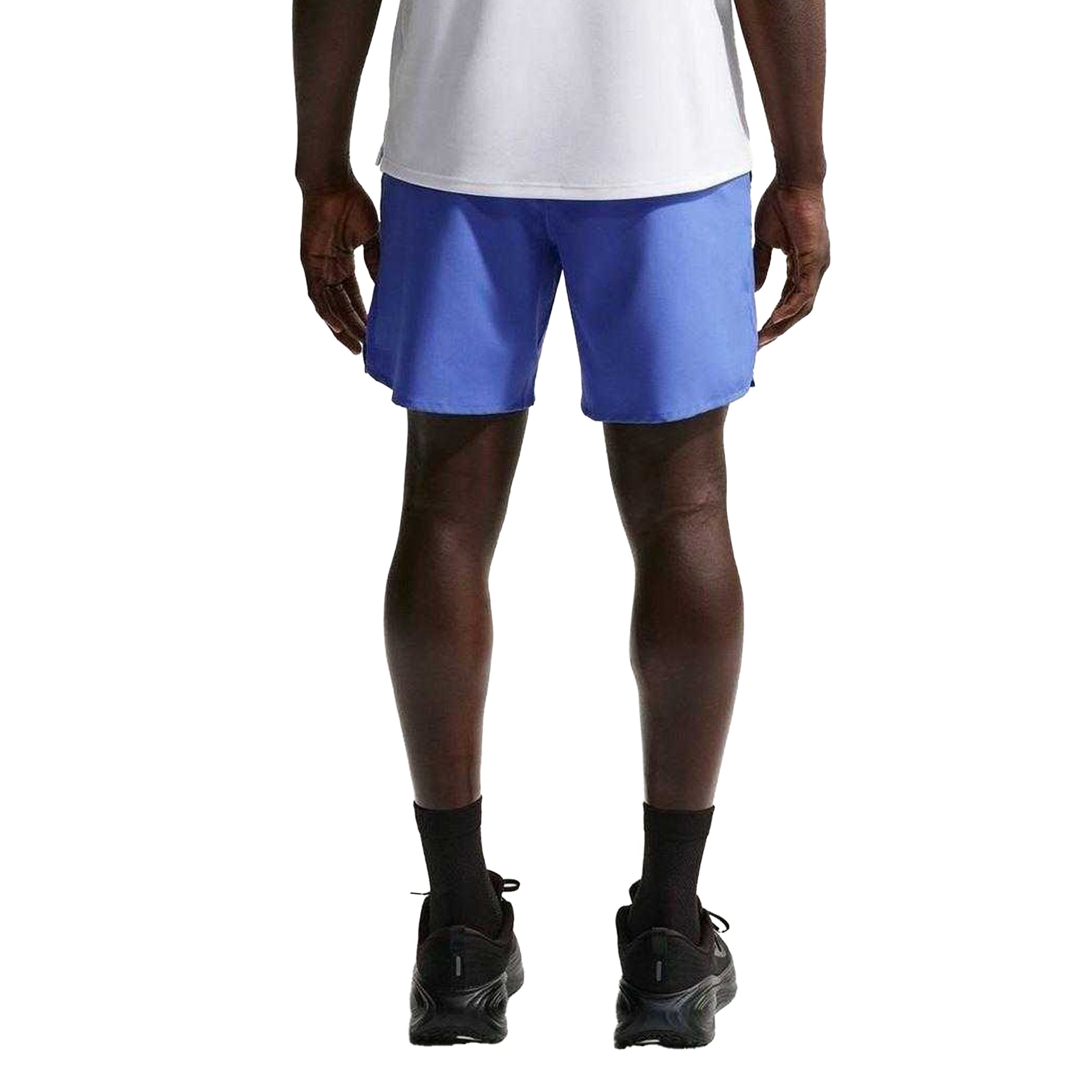 Blue - Back - Nike Mens Dri-FIT Graphic Print Running Shorts