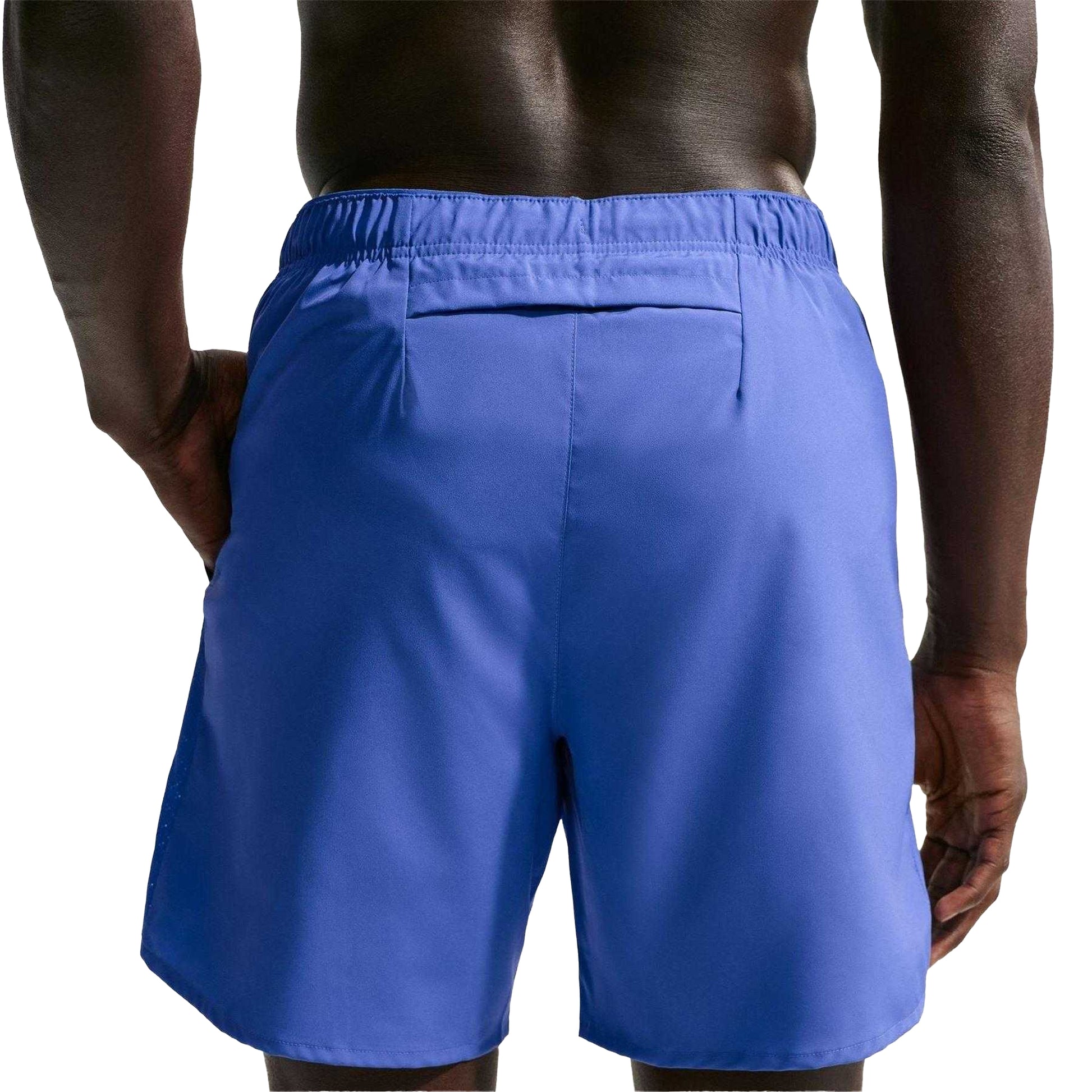 Blue - Side - Nike Mens Dri-FIT Graphic Print Running Shorts