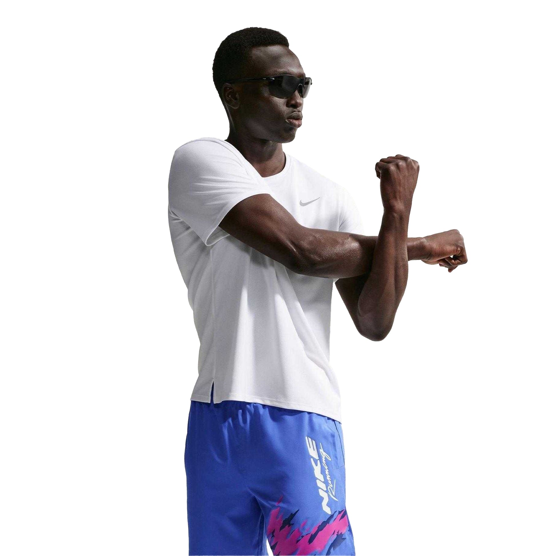 Blue - Lifestyle - Nike Mens Dri-FIT Graphic Print Running Shorts