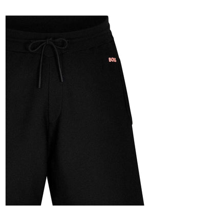 Black - Side - Boss Mens Tondar Sweat Shorts