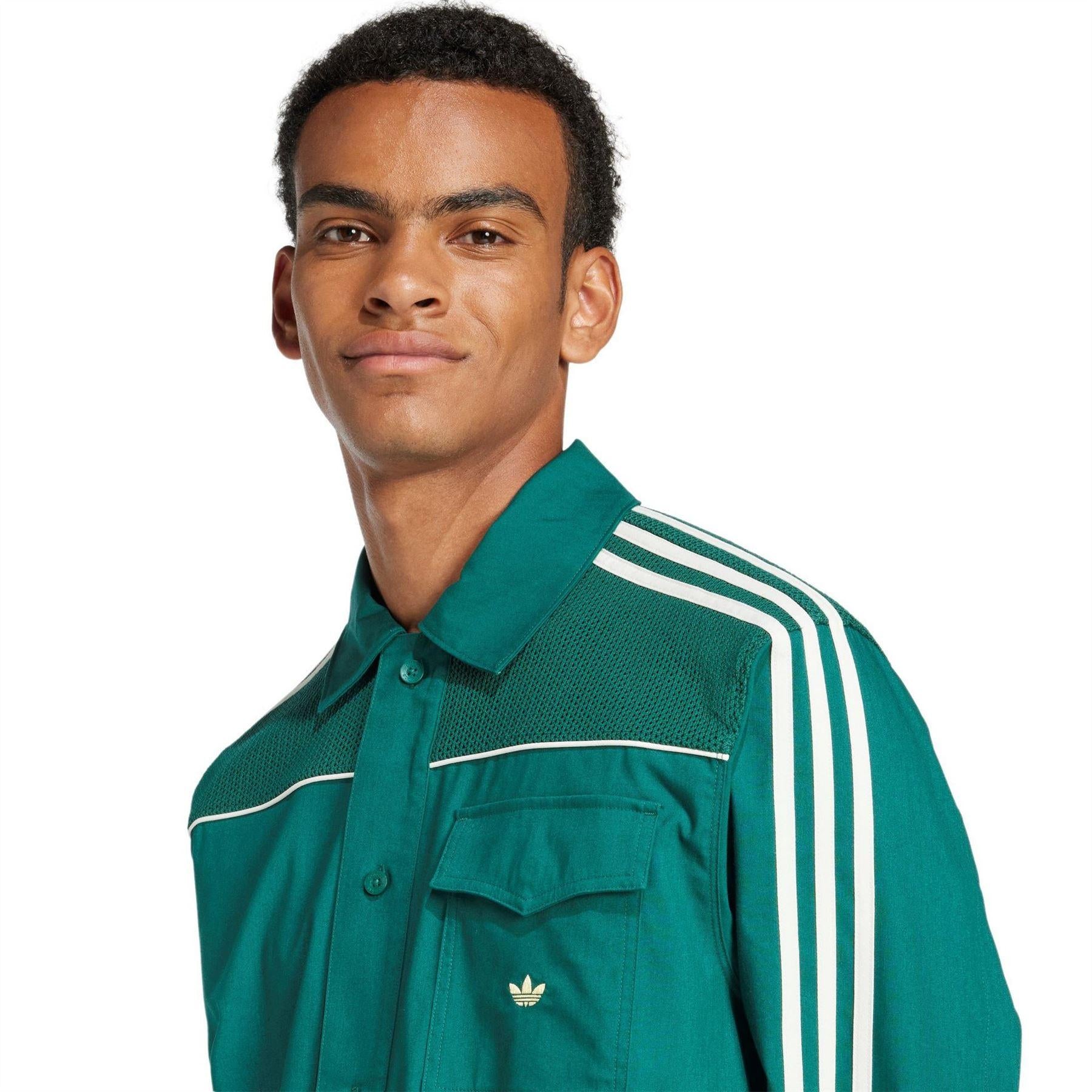 Green - Side - Adidas Mens Originals Bomber Jacket