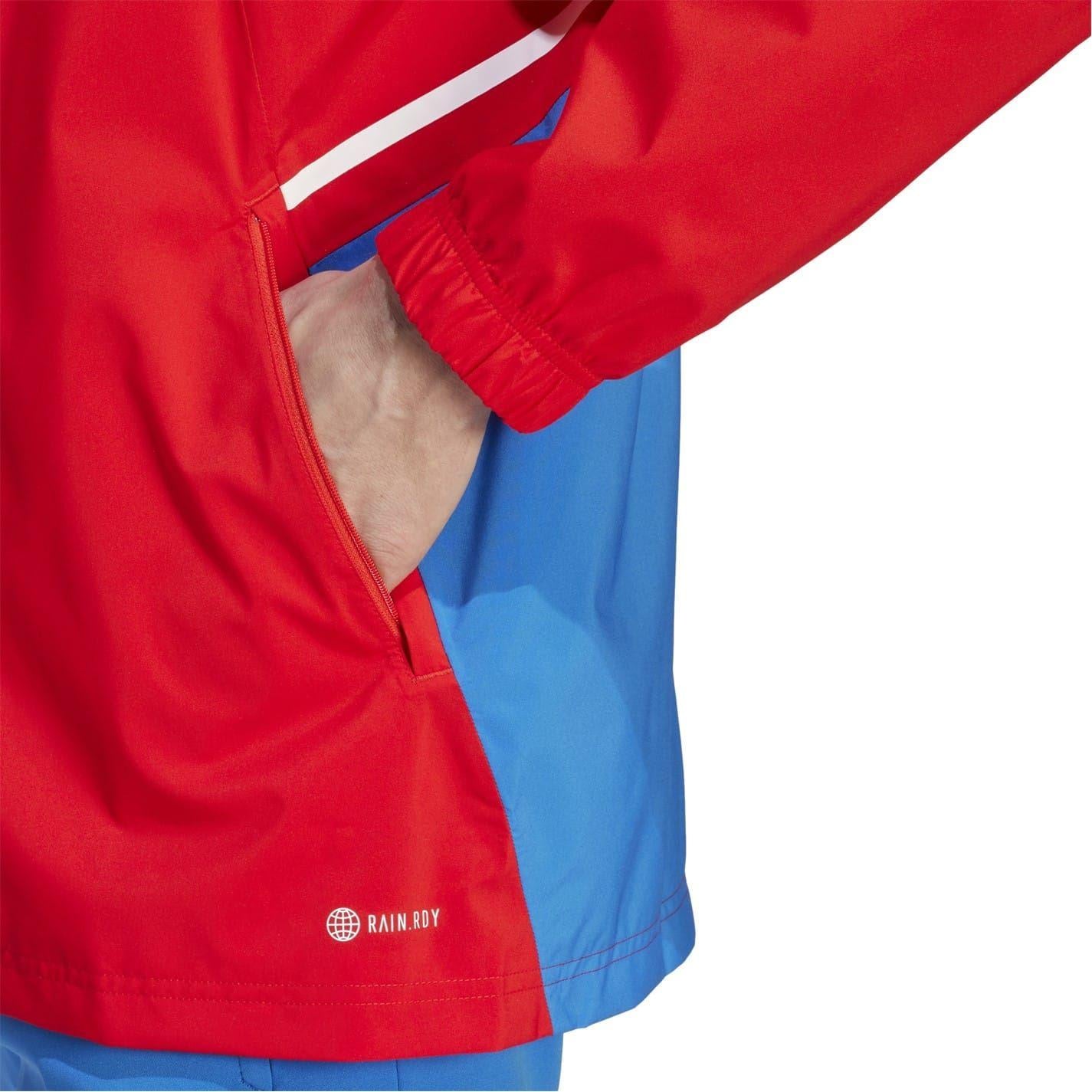 Red - Lifestyle - Adidas Mens FC Barcelona Water Repellent Track Jacket