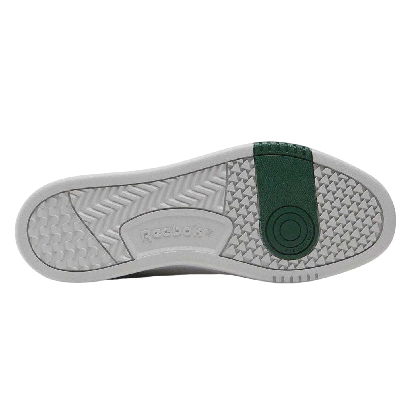 White-Green - Side - Reebok Mens Leather Court Trainers
