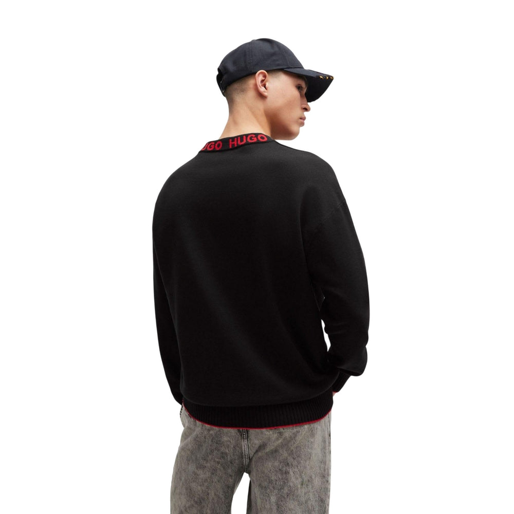 Black - Back - Hugo Boss Mens Smarlo Logo Sweatshirt