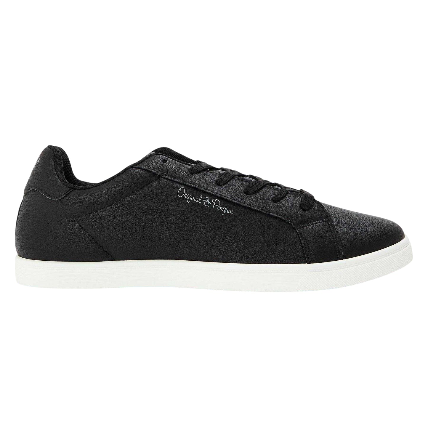Black - Front - Original Penguin Mens Logo Trainers