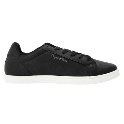 Black - Front - Original Penguin Mens Logo Trainers