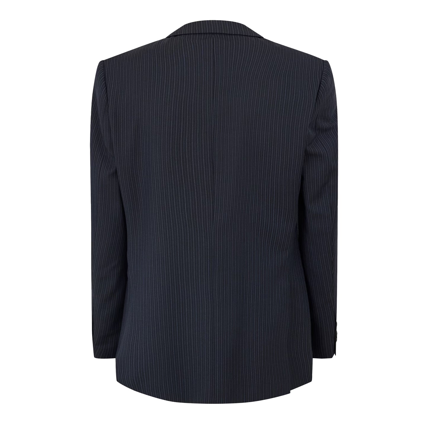 Navy - Back - Pierre Cardin Mens Stripe Regular Suit Jacket