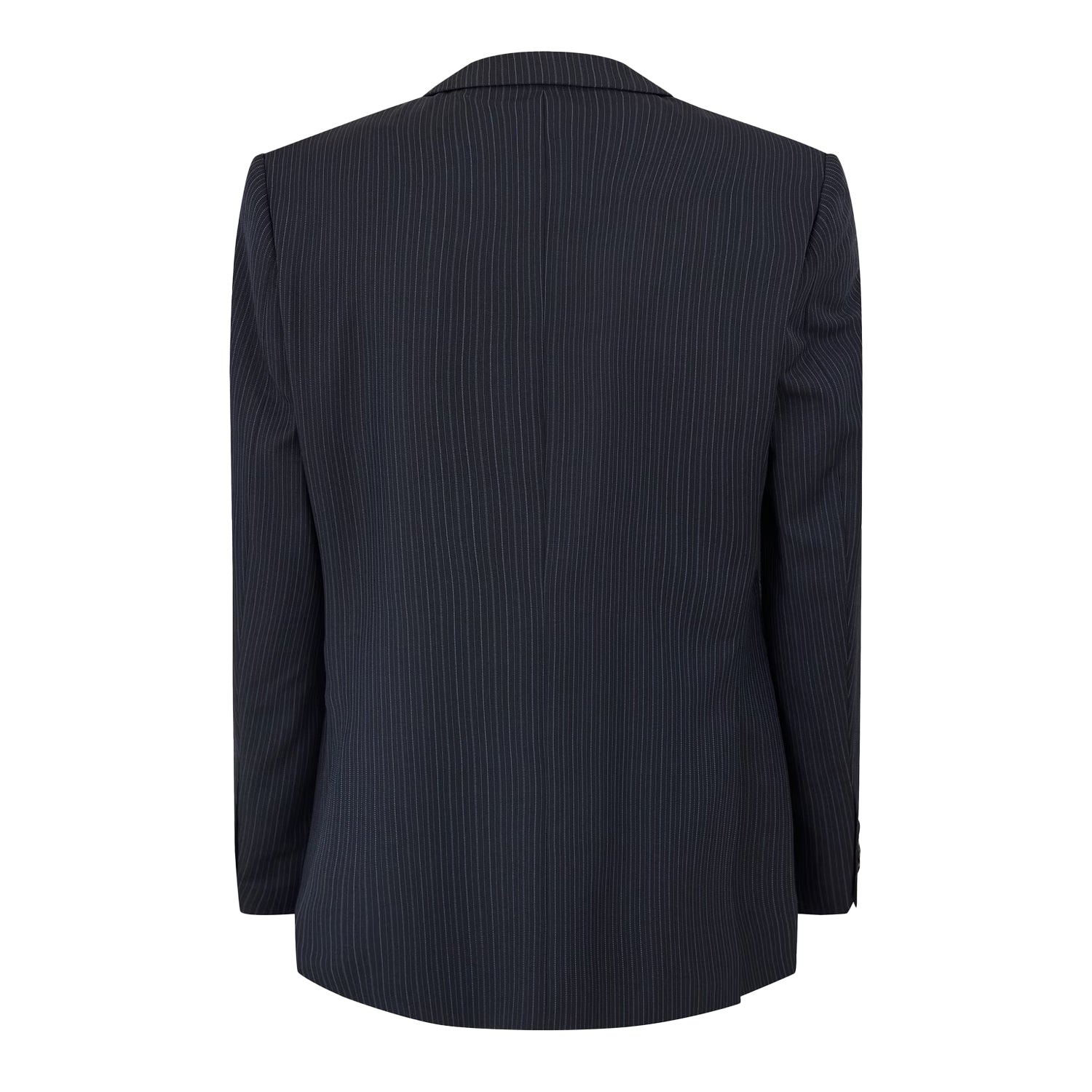 Navy - Back - Pierre Cardin Mens Stripe Regular Suit Jacket
