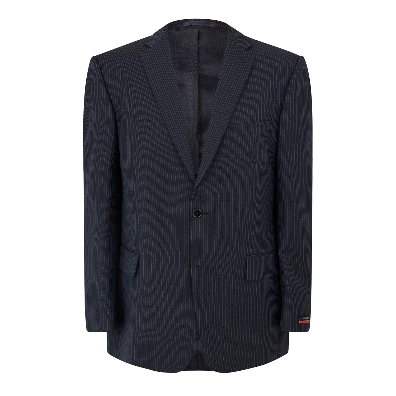 Navy - Front - Pierre Cardin Mens Stripe Regular Suit Jacket
