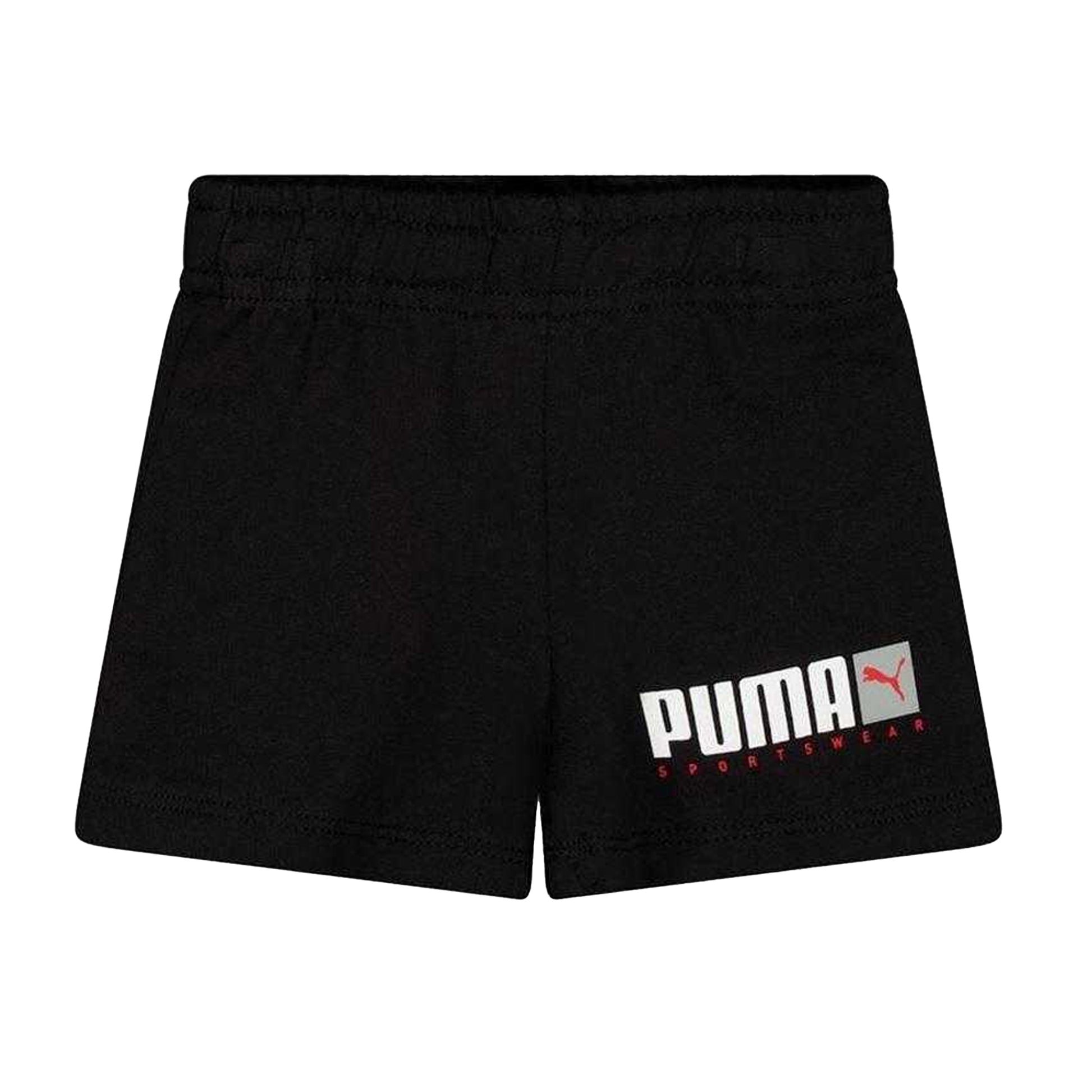 Puma Black - Lifestyle - Puma Childrens-Kids Graphic Logo T-Shirt & Shorts Set
