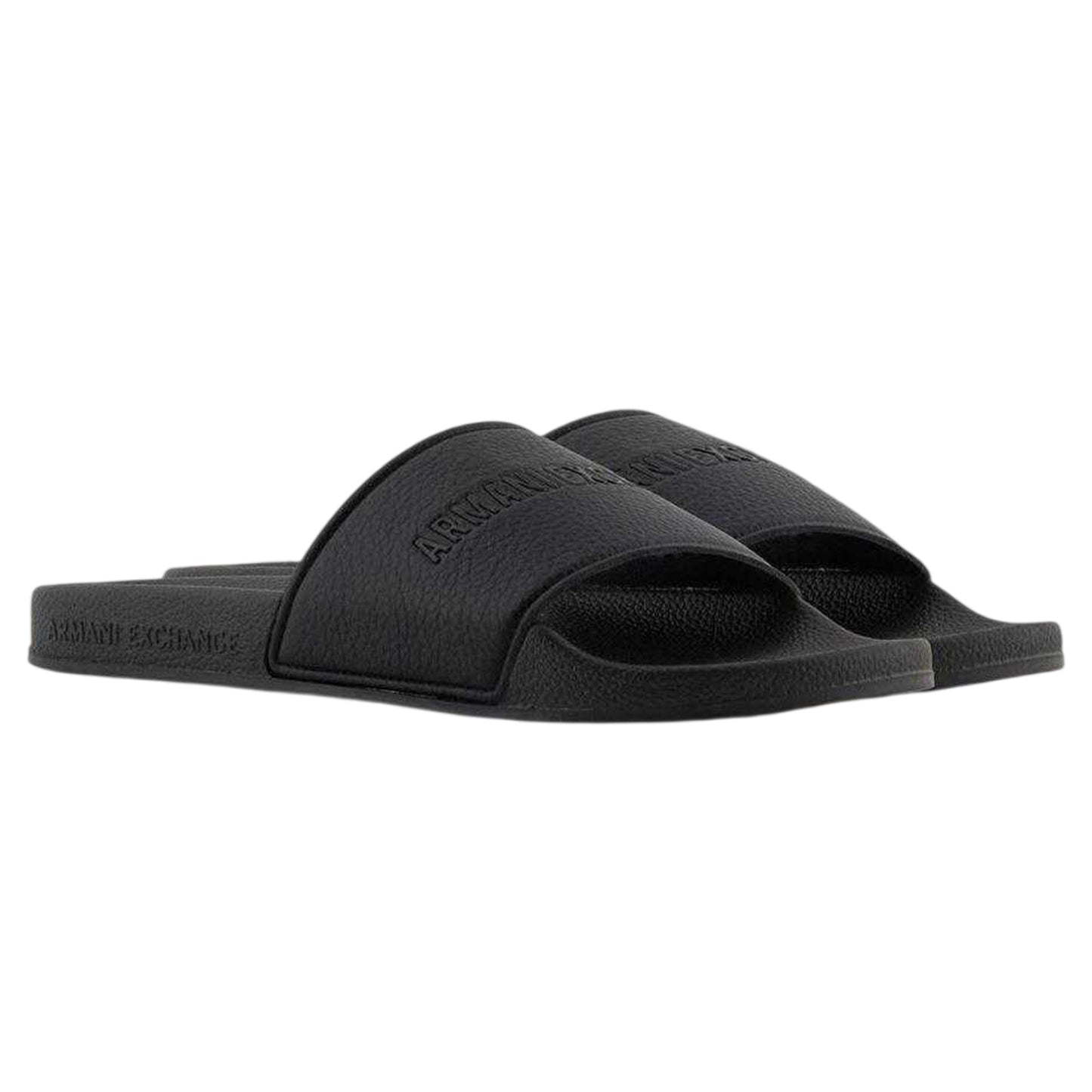 Black - Lifestyle - Armani Exchange Mens Pool Sliders