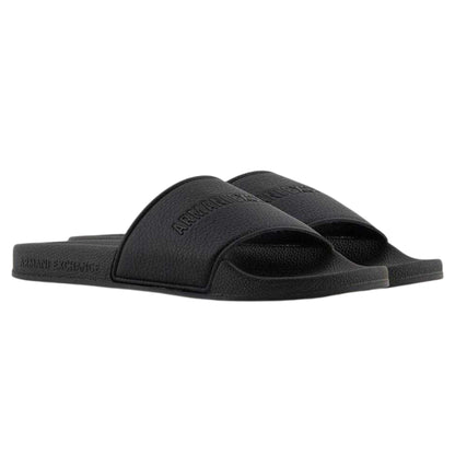 Black - Lifestyle - Armani Exchange Mens Pool Sliders