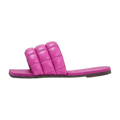 Rose Pink - Back - Havaianas Womens-Ladies Quilted Open Toe Slides