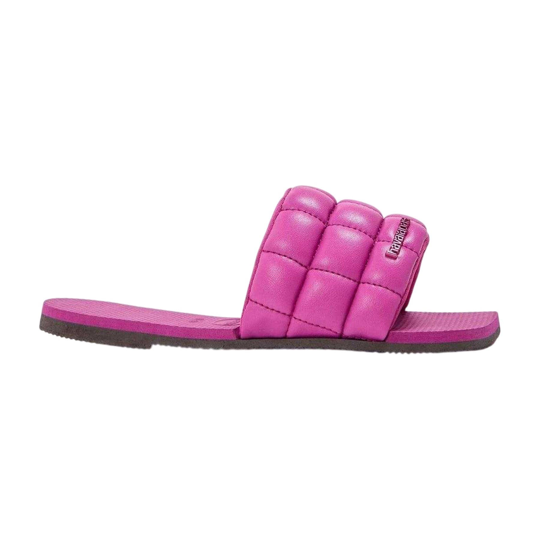 Rose Pink - Front - Havaianas Womens-Ladies Quilted Open Toe Slides