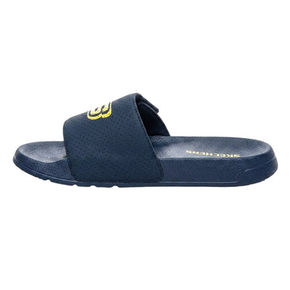 Navy-Yellow - Back - Skechers Mens Sidelines 2 Open Toe Sports Sandals