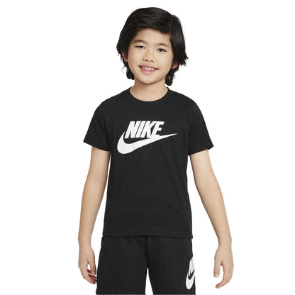 Black - Side - Nike Childrens-Kids Swoosh T-Shirt & Shorts Set