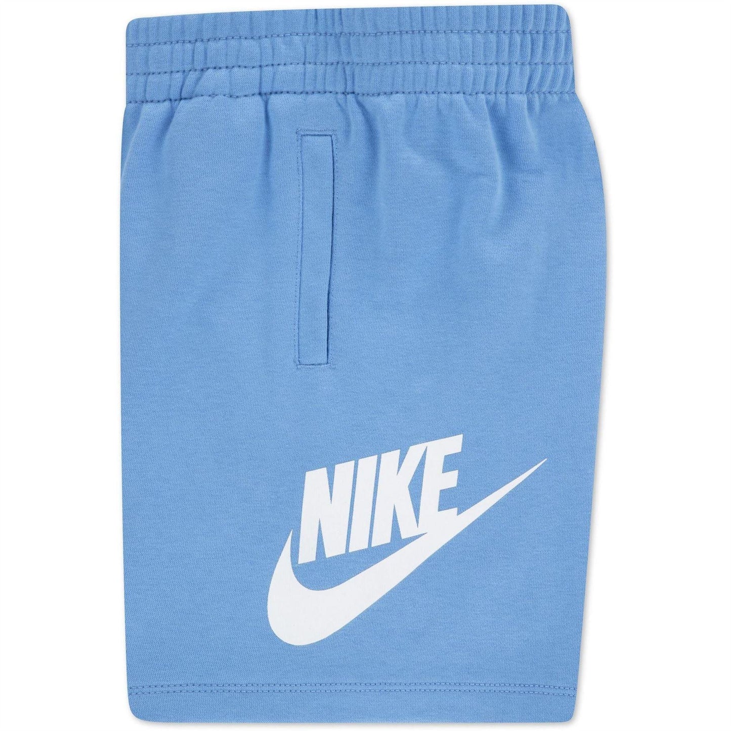 White-University Blue - Side - Nike Childrens-Kids Swoosh T-Shirt & Shorts Set