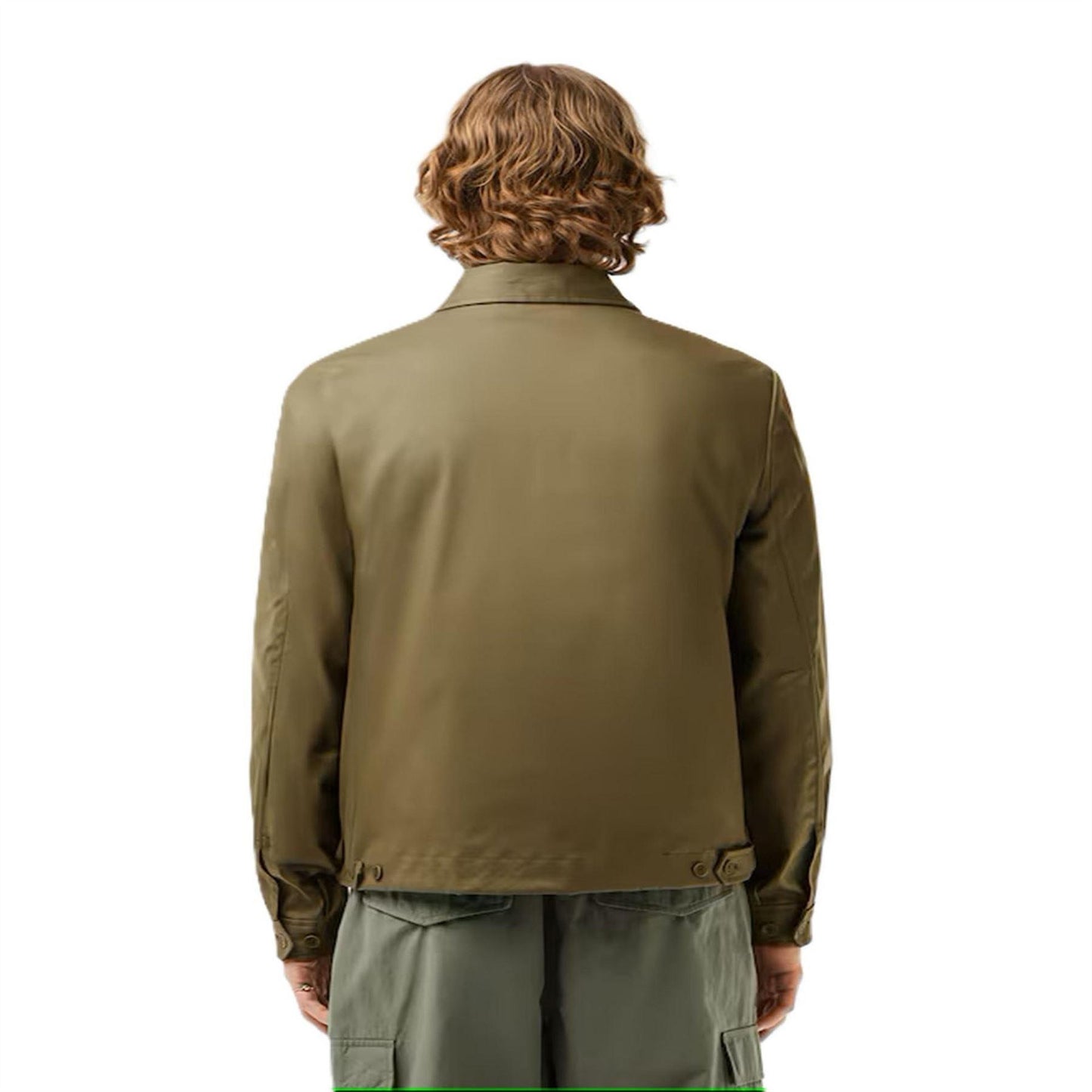 Green - Back - Lacoste Mens Logo Bomber Jacket