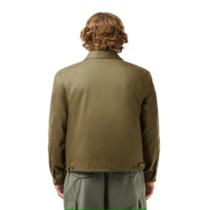 Green - Back - Lacoste Mens Logo Bomber Jacket