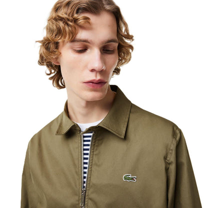 Green - Side - Lacoste Mens Logo Bomber Jacket
