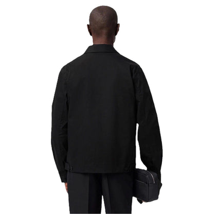 Black - Back - Lacoste Mens Logo Bomber Jacket