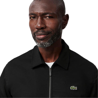 Black - Side - Lacoste Mens Logo Bomber Jacket