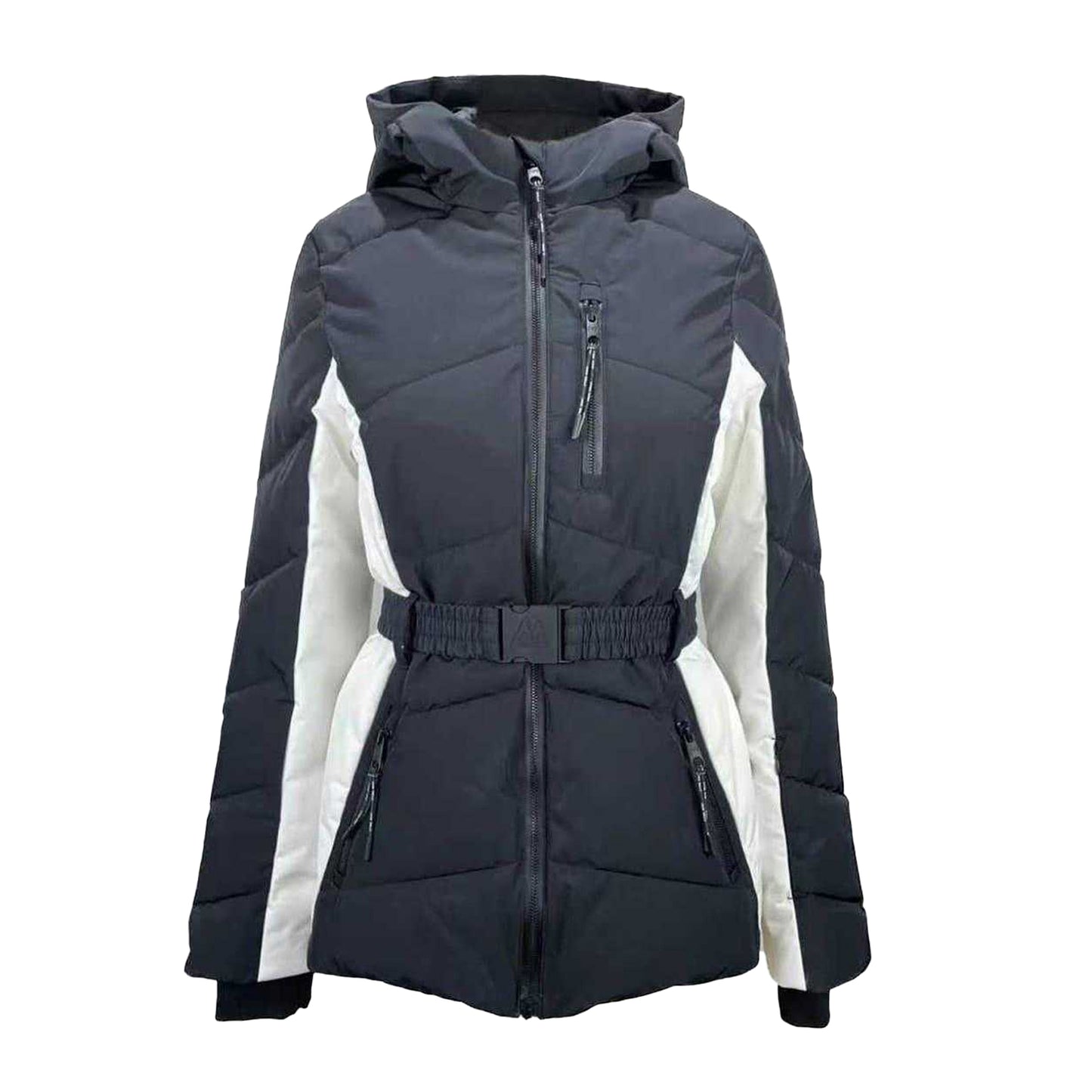 Black - Front - Jack Wills Womens-Ladies Hooded Puffer Jacket