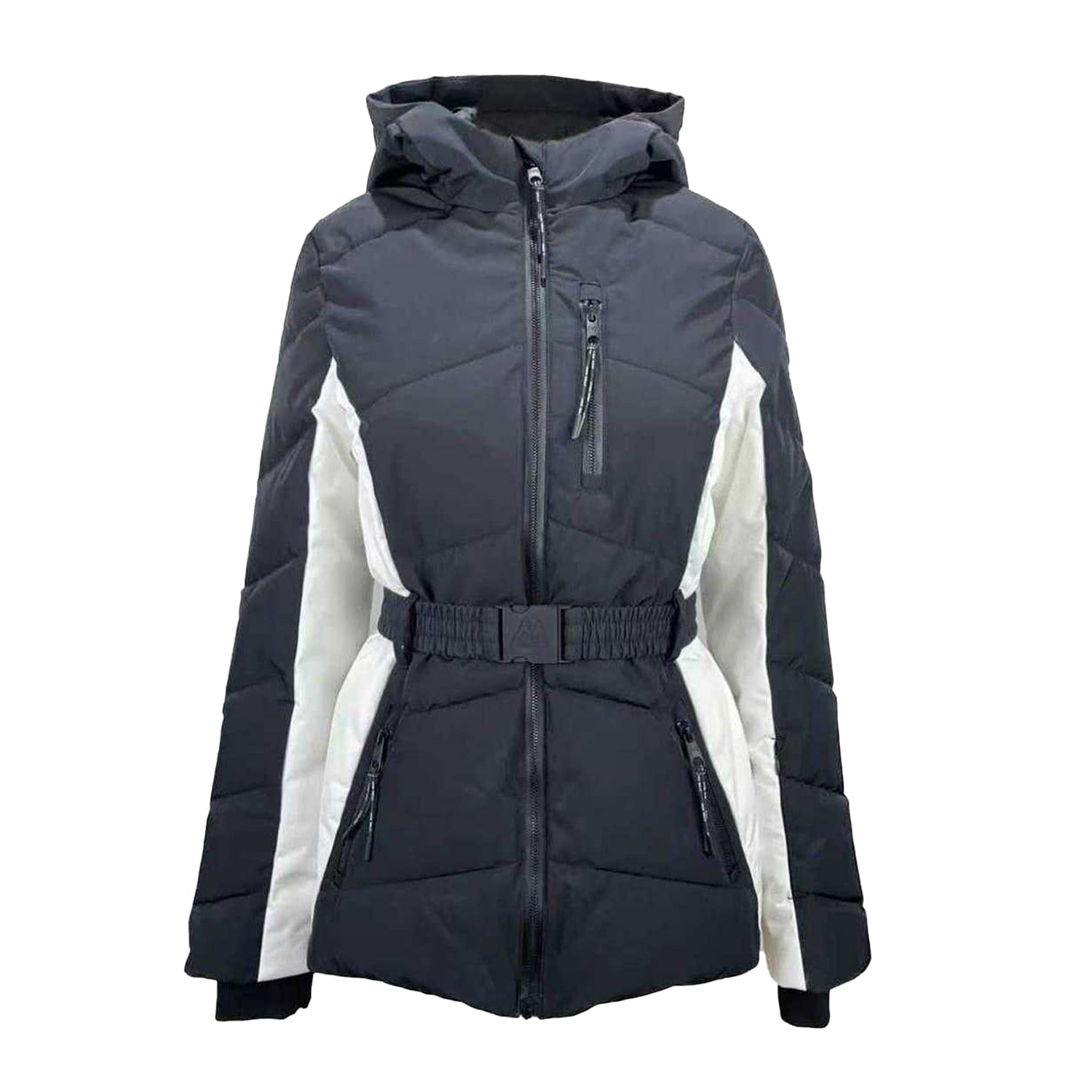 Black - Front - Jack Wills Womens-Ladies Hooded Puffer Jacket