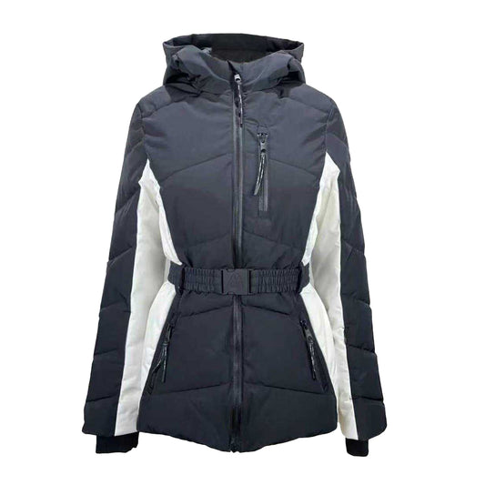 Black - Front - Jack Wills Womens-Ladies Hooded Puffer Jacket