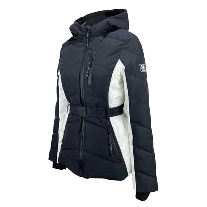 Black - Back - Jack Wills Womens-Ladies Hooded Puffer Jacket