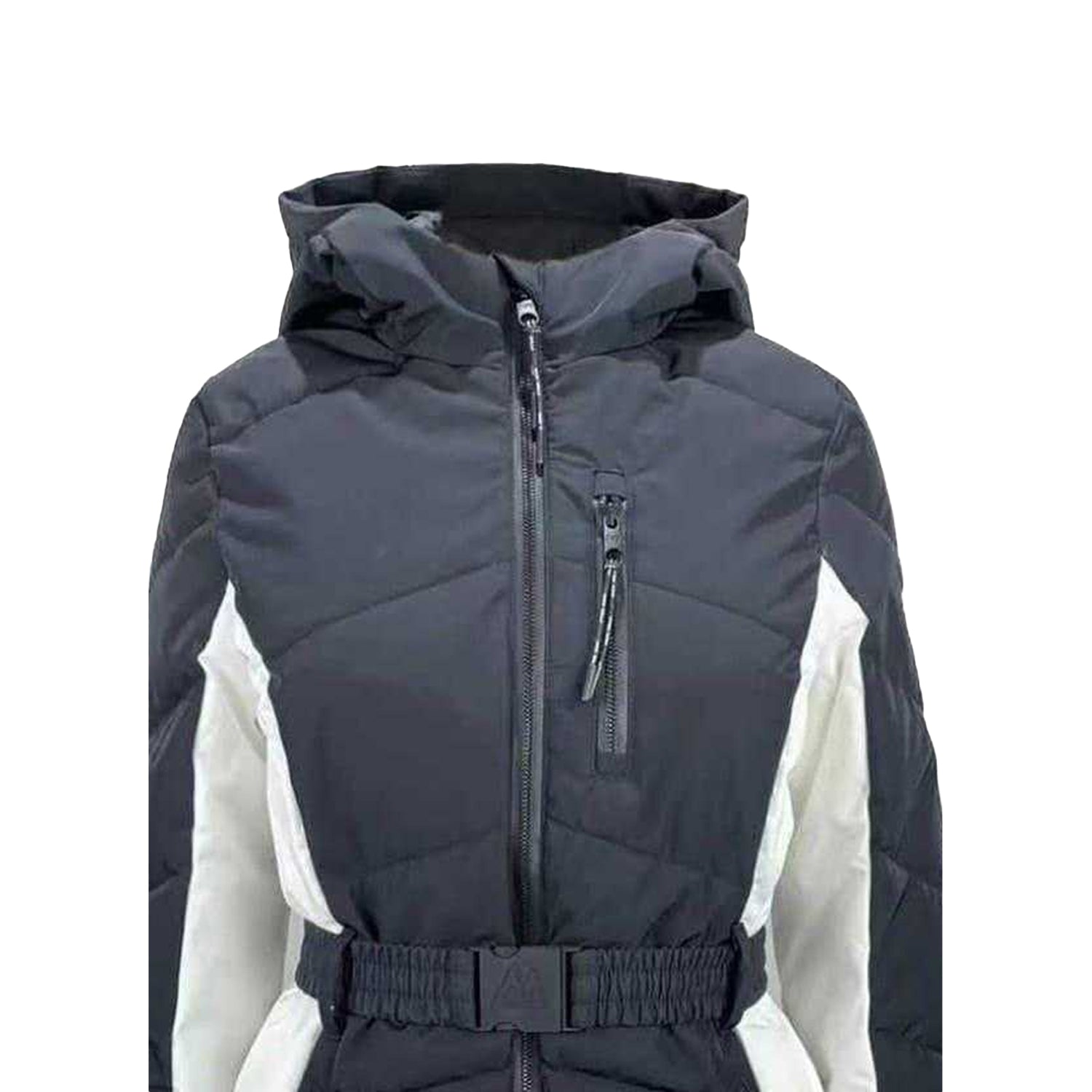 Black - Side - Jack Wills Womens-Ladies Hooded Puffer Jacket