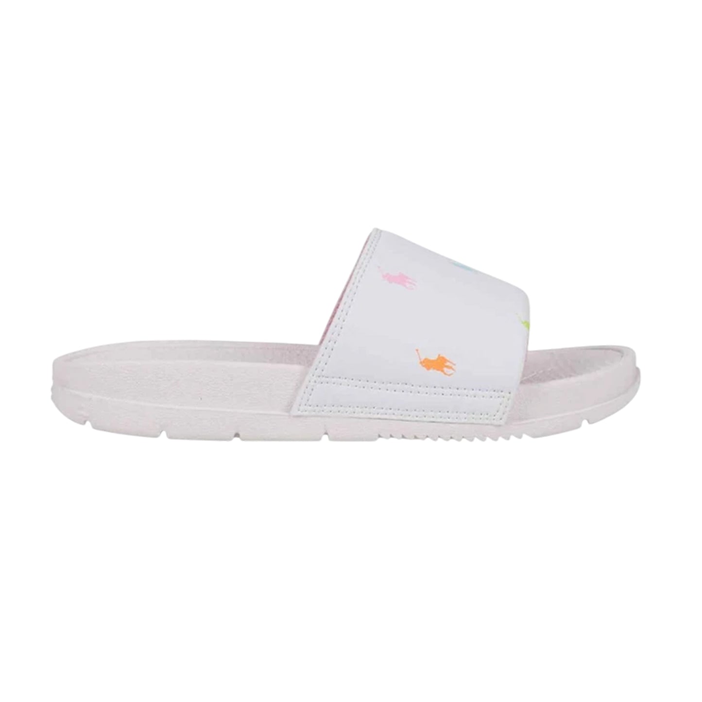 White-Green-Black - Front - Ralph Lauren Childrens-Kids Fairview Pool Sliders